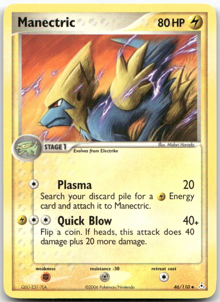Manectric 46/110 Uncommon Holon Phantoms Pokemon LP
