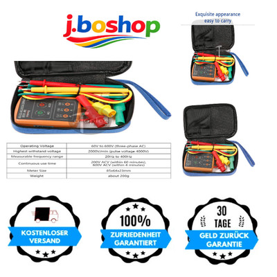 ATOPLEE 3 Phasenfolge Tester 60V 600V LED Buzzer