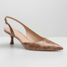 Coach Monogram Roxanne Rubberized Coated Canvas Signature Pump Shoes CAP43