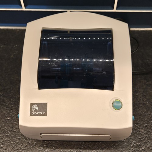 Zebra Technologies GC420d Thermal Barcode Label Printer NO POWER CORD WORKING