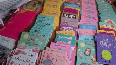GREETINGS & BIRTHDAY CARDS X 50 5.99 ALL NEW with ENVELOPES JOB lot wholesale