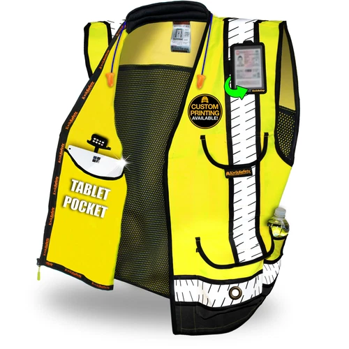 KwikSafety GODFATHER SPECIALIST Safety Vest [CUSHION COLLAR] Class 2 ANSI OSHA - product listing photo