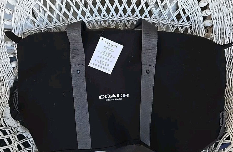 Coach Fragrance Duffle slate black Weekender Carry-on Gym Shoulder