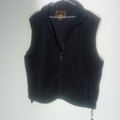 Baru Sports Fleece Vest Brown Full Zip 100% Polyester