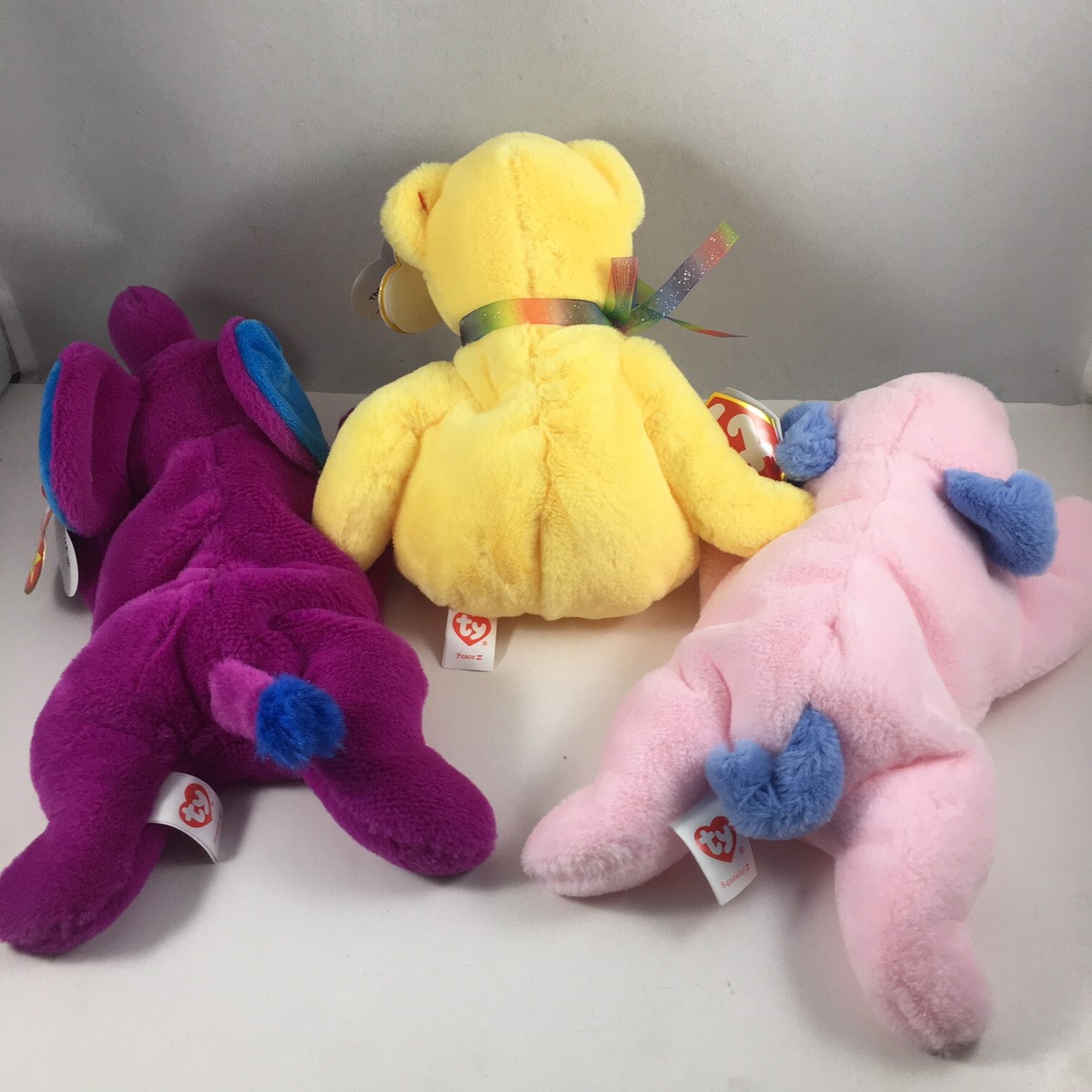 Ty Beanie Babiesコレクション、29セット Ty Beanie Babies - SET of 3 (BONES II, BONGO II & VALENTINO
