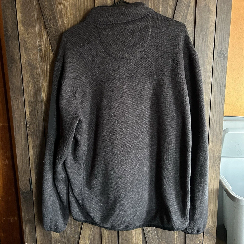 Chaqueta para hombre SOLARIS gris polar cremallera completa con bolsillos con cremallera—talla grande Foto 2 de 4