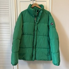 Pull & Bear Puffer Jacket verde uomo taglia large ottime condizioni