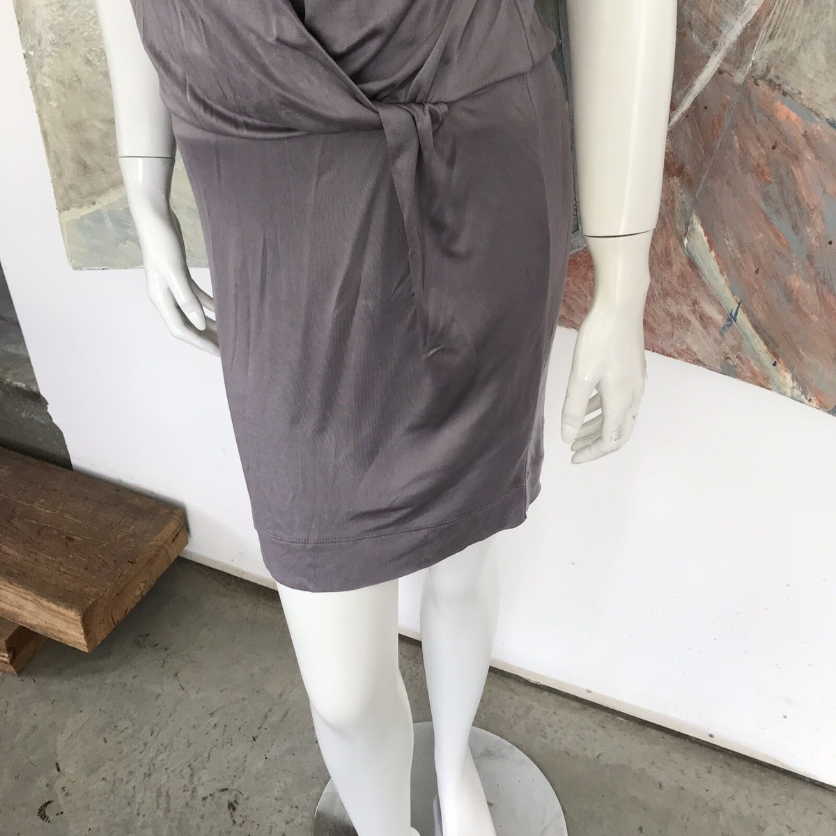 banana republic grey silk dress Classy Banana Republic Grey Silk Cocktail Dress
