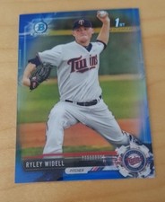 2017 Bowman Draft BDC-84 Ryley Widell Blue Chrome Refractor #137/150 Twins