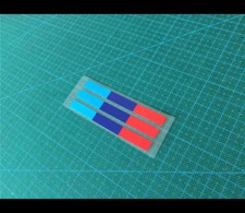 3 Pics Bmw M Power Flag Front Helmet Reflective Motorcycle Sticker 80 X 8 Mm