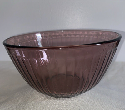 PYREX  Sculptured Cranberry Round Vegetable Bowl 7 1/8 inch