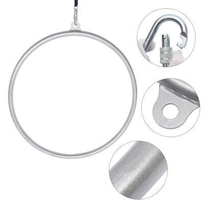 Cerchio Aereo Da Ginnastica In Acciaio Da 90cm Con Corda - Antenna Lyra Yoga Aerial Hoop, Carico Max 350kg