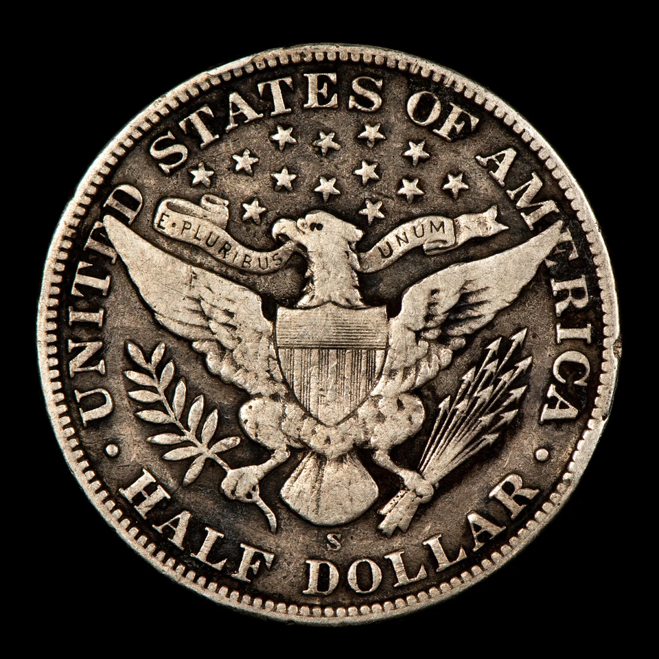 1910-S 50c Barber Silver Half Dollar - VF Dets - SKU-H3035 - Image 4 of 4