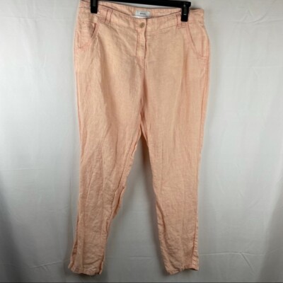 BRAX feel good 100% linen relaxed boyfriend pants size 32