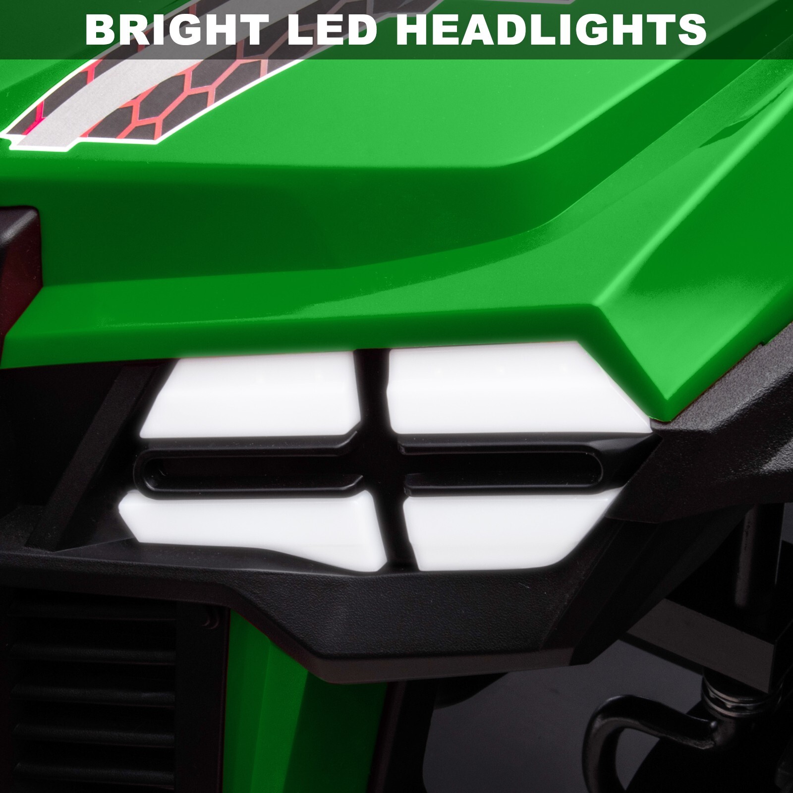 ZEOPHOL 24V Kids Ride On Car UTV Truck 4WD 2-Seater Electric Truck 80W*4 Green