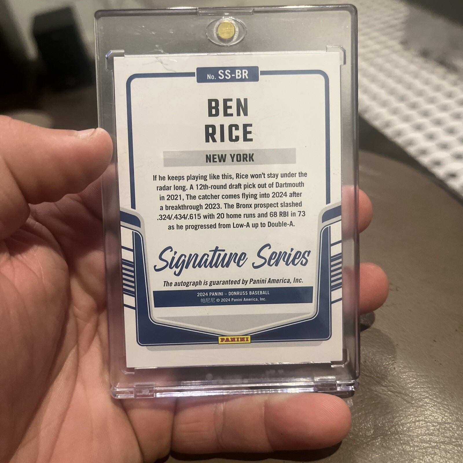 Ben Rice donruss signature series auto baseball | eBay
