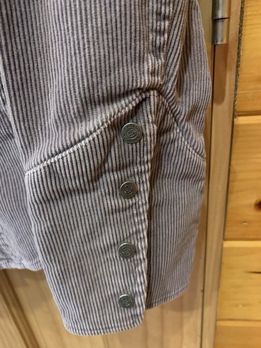 Caslon Women’s Corduroy Jacket Size Medium Faded Lavender Purple Snap Button - Picture 4 of 8