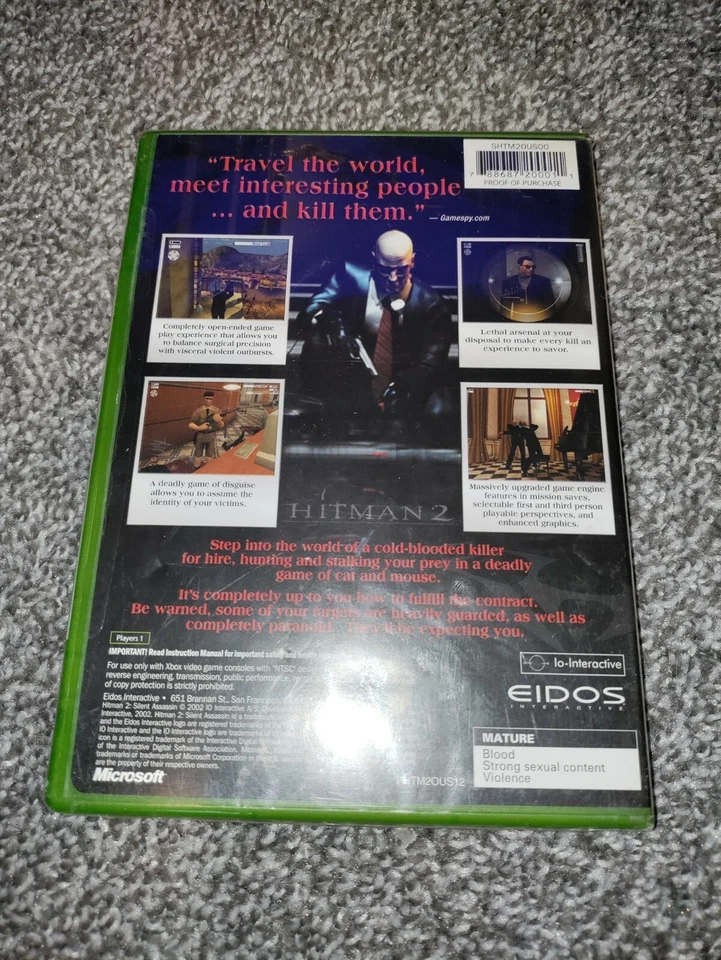 Hitman 2: Silent Assassin (Original Xbox) *FACTORY  SEALED* Small Rips - Image 2 of 4