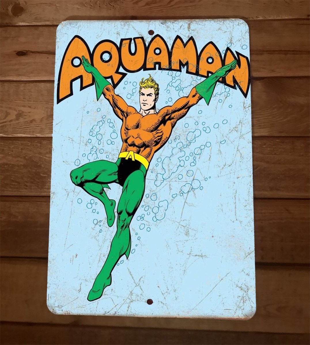 Aquaman Vintage Look 8x12 Metal Wall Sign Comics Poster | eBay