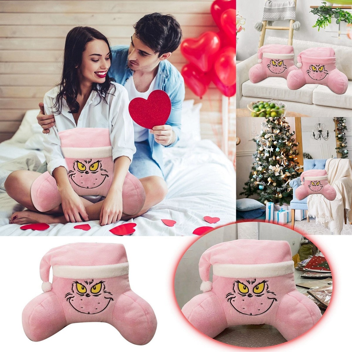 Valentine's Day Plush Toy Soft Pillow Grinch Gift Home Holiday
