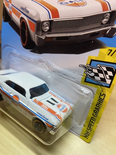 2019 HOT WHEELS ’68 CHEVY NOVA WHITE GULF HW SPEED GRAPHIC 7/10 P2 - Picture 3 of 7