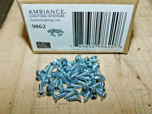 NEW Box of Sea Gull Lighting 9862 Lx Components Track Mounting Screws - Picture 1 of 2