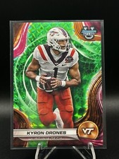 2024 Bowman University Best Kyron Drones Green Refractor #/35 SP 📈 Hokies