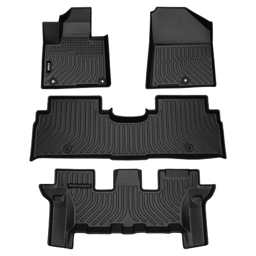 Front & Rear Floor Mats For 20162021 Kia Sorento 7 Seat TPE Rubber All