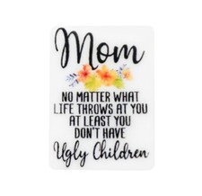 1 pc. Mom Mother's Day Silicone Focal Bead Beadable accessories 1248669 22x30mm