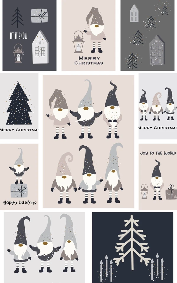 10 Weihnachtskarten Postkarten Set 10x15cm Weihnachtspostkarten Weihnachten