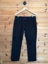 Levis Jeans W30 L30 Black Men's Straight Leg Denim Red Tab