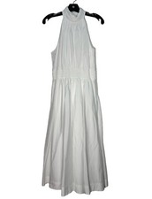 VERONICA BEARD Kinny Midi Sleeveless Dress White MSRP 498