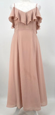SHOW ME YOUR MUMU womens size S Camilla Midi  Ruffle Dusty Blush Pink dress