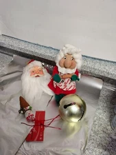 vintage christmas ornaments lot Santakins Santa head ice cream snowman 1A