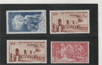 DAHOMEY - COLONIAL FRANCES - SERIE COMPLETA DE 4 SELLOS NUEVOS ** ( DAHO 743 )