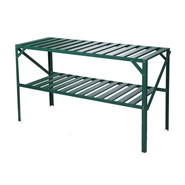 Lacewing 4' 1" Traditional 2 Tier Greenhouse Staging Green (GH0474GRN