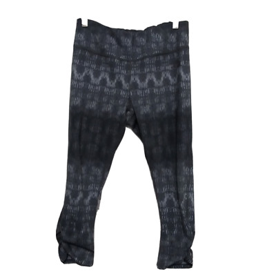 The North Face Leggings Womens Medium Motivation Printed Cropped Gray Black Yoga