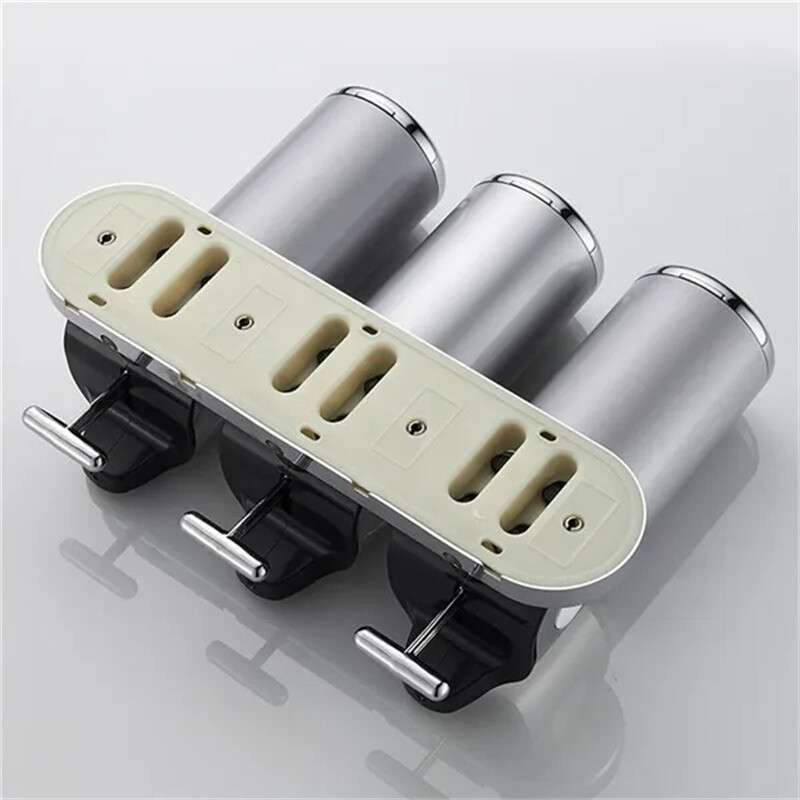 Bathroom Foam Soap Dispenser Holder Wall Mount Shampoo Head Shower 03