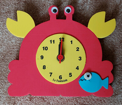 Wanduhr von JVD Kinderuhr Krebs bunt 