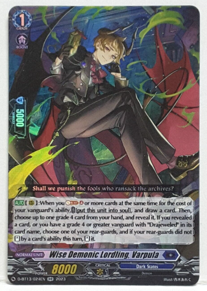 Cardfight Vanguard Wise Demonic Lordling, Varpula D-BT13/024EN RR