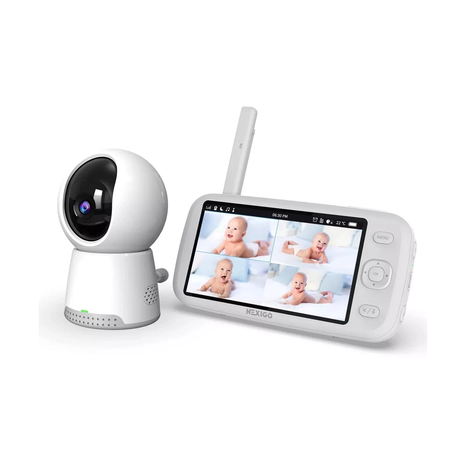 Video Baby Monitor with Camera and Audio, 5 Inch Split IPS Screen,
Opens in a new window or tab