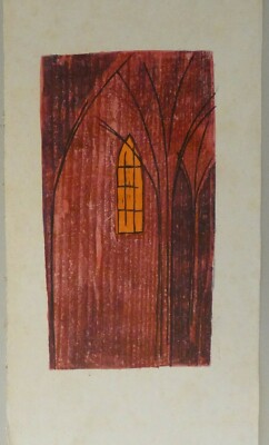 Unbekannter Künstler Mischtechnik Bei Gott zu Hause 26x53cm O-3945