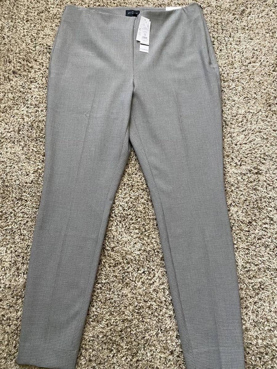 NWT WHITE HOUSE BLACK MARKET SIDE ZIP COMFORT STRETCH SKINNY ANKLE PANTS 14L