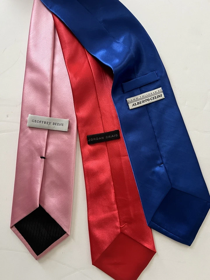3 MEN'S SATIN NECK TIE LOT - Image 3 of 3