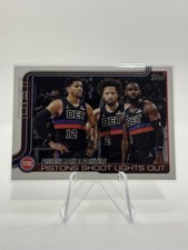2025-26 Topps Basketball Pistons Rain 3 Pointers Pistons Shoot Lights Out #279