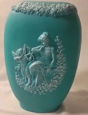 RARE Vintage English CUPID & LADY FLOWERS Por...
