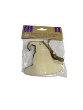 crafters square wood halloween cut outs DIY paint art ornaments 8 pack witch hat