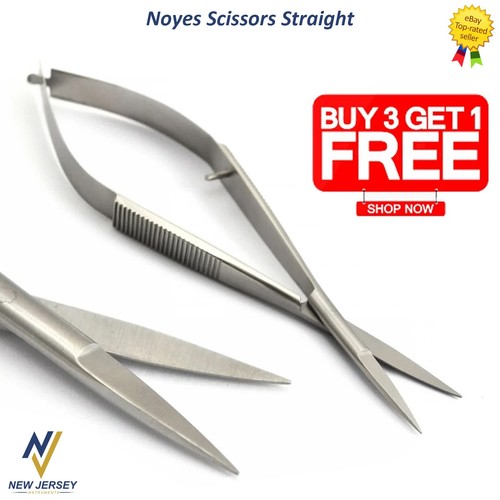 Set 5 Forbici da Dissezione Micro Noyes e Molla Dritta Azione Funzionante 12cm - Foto 2 di 5