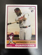 2025 Topps Heritage Baseball #79 - Jhonkensy Noel - Guardians - Rookie (RC)