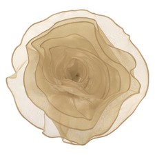 10.6 Inch Large Satin Fabric Flower Brooch, Khaki